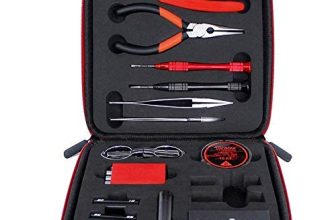 Leeko Spule Coil DIY 5 IN 1 Werkzeug Elektronische Zigaretten-Kit Mini Coil Multi Tool Wickelzubehör-Set (Schwarz) (6 IN 1)